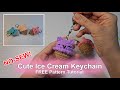 How To Crochet Mini Ice Cream Keychain No Sew Easy Free Amigurumi Pattern Tutorial For Beginners 