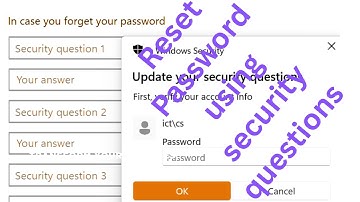 How to bypass windows 11 password | update security questions on local account