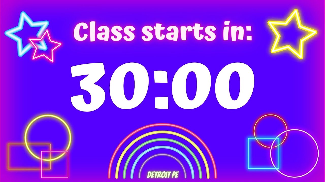 30 Minute Timer/Countdown with Music Neon YouTube