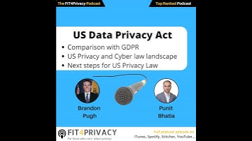 US Data Privacy Act With Brandon Pugh in The Fit4Privacy Podcast S3 E070