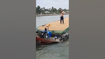 Ghe tàu vượt cống 7 cửa|Boats cross the culvert with 7 gates Lư vũ vlog
