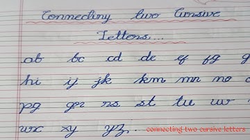 Cursive Writing |how to write two Cursive  letters  for beginners| cursive writing practice 