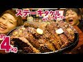 【大食い】合計約4kg！「ステーキタケル」で色々なステーキ食べまくる！！悪魔的ウマさ！のちょい足し＆黒いカレーでご飯が止まらない！ w/わっきーさん【ロシアン佐藤】【Russian Sato】