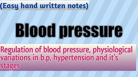 Blood pressure and it