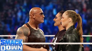 WWE May 13,2024 - The Rock Vs. Rhea Ripley & Ronda Rousey : SmackDown Live Full Match 2k23