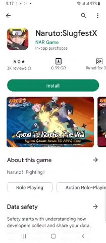 How to download Naruto slugfest X in play store by (NAR Games)