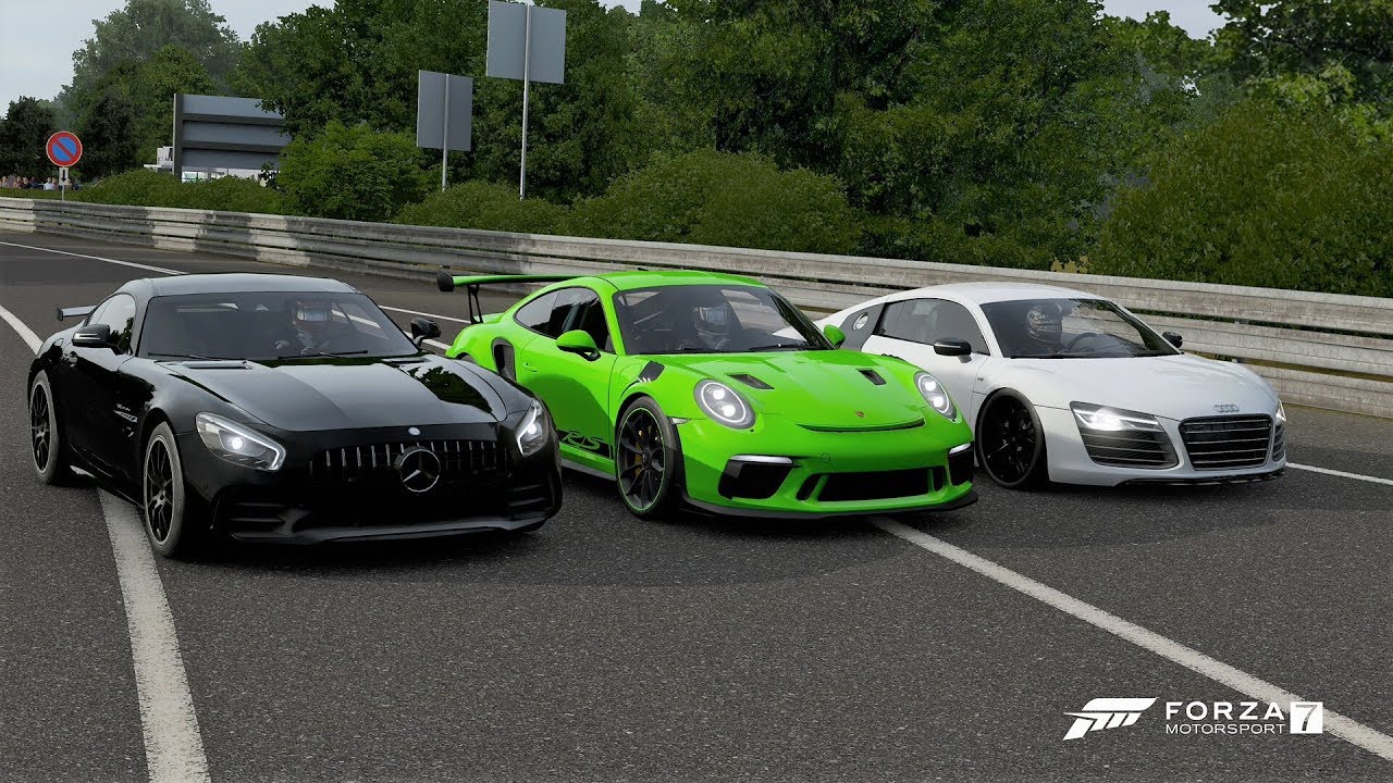 Forza 7 Drag Race Audi R8 V10 Plus 13 Vs Porsche 911 Gt3