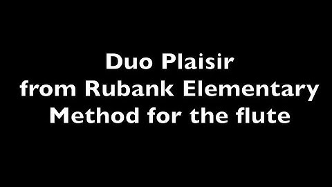 "Duo Plaisir" Duet Practice for Students