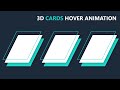 Css 3d Card design using html css | css animation | 3d cards