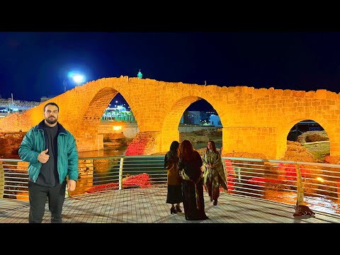 كورنيش زاخو وجسر الدلال باجواها ليلية 