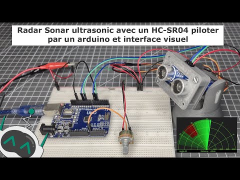 Radar Sonar ultrasonic avec un HC SR04 piloter par un arduino et interface visuel