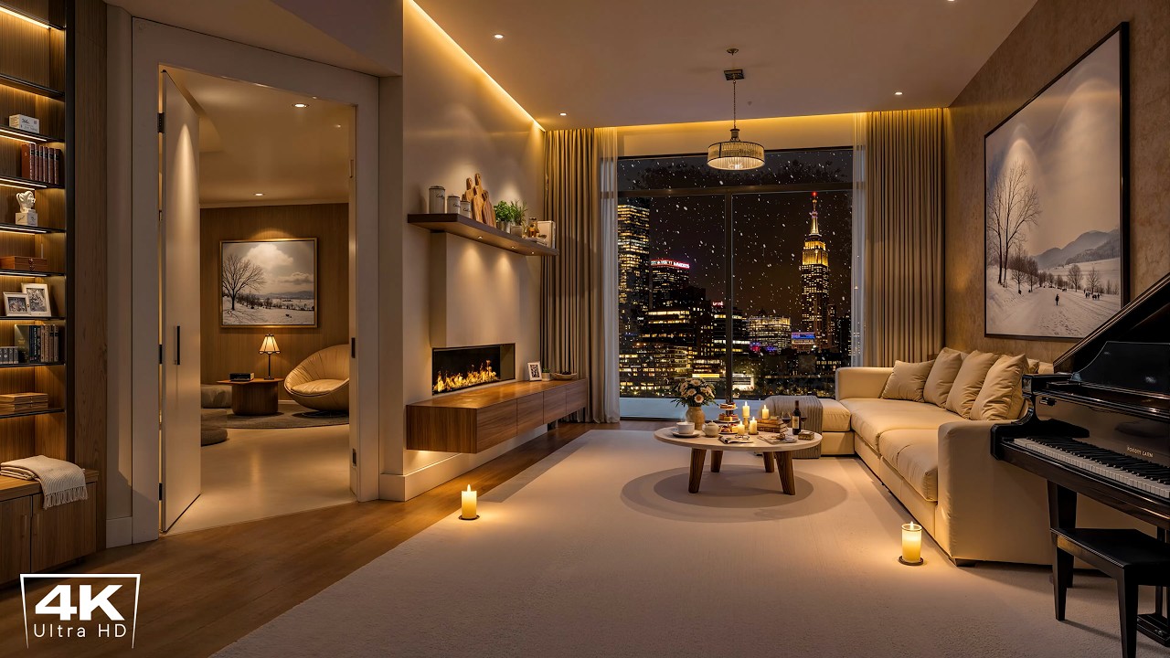 Photo inspiration: Picture Idea: Elegant Piano Jazz Music In Cozy Luxury Nyc Apartment Ambience