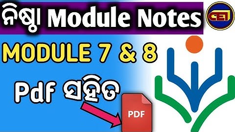DISKHYA (NISTHA) Module 7 & 8 Teacher Notes।। All important points for you 👍
