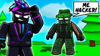 I 1v1'ed A Fake Hacker That Tried SCAMMING In Roblox BedWars!