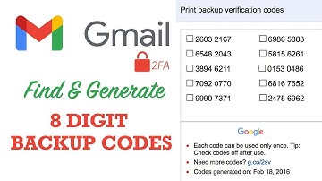 How to get 8 Digit Backup Code for Gmail Account | Loxyo Tech