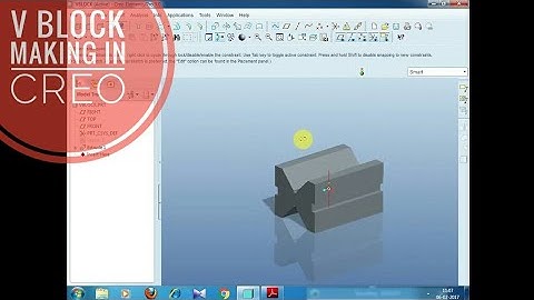 V Block making in Creo 4.0/ Pro E || Full video || Arpan Paul