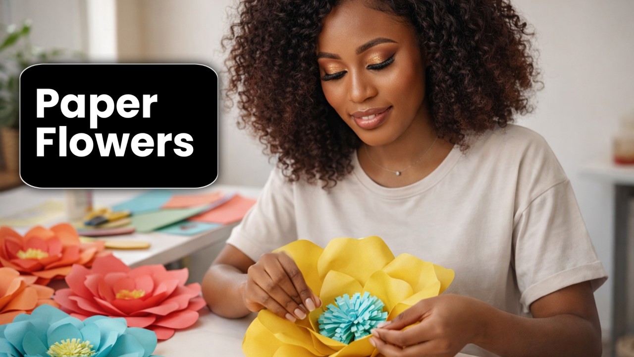 Try this out for your home decor | Paper flowers | Backdrops #papercraft #diy  #paperart
