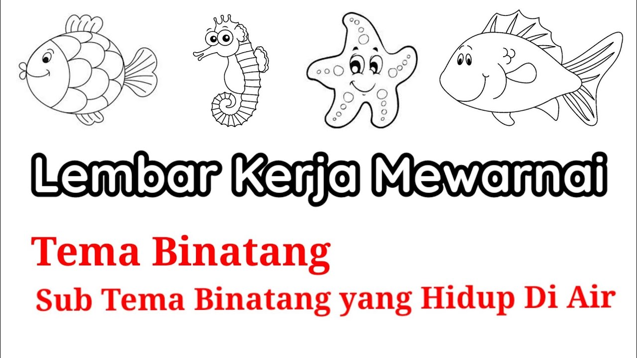 74+ Gambar Hewan Air Untuk Mewarnai Gratis Terbaru