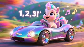 Wroom Car Ride with Pony 🐴🚗 Fun Vehicle Song for Kids | Adventure Ride Nursery Rhyme