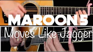 Moves Like Jagger (Maroon 5) fingerstyle guitar screenshot 2