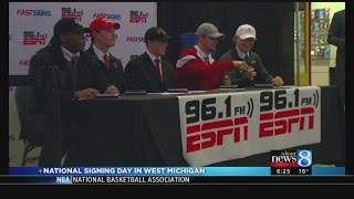 West Michigan football players sign college letters