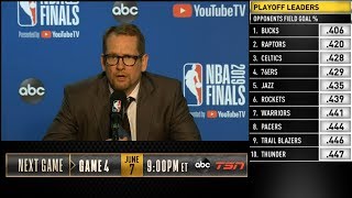 Nick Nurse postgame reaction | Warriors vs Raptors Game 3 | 2019 NBA Finals