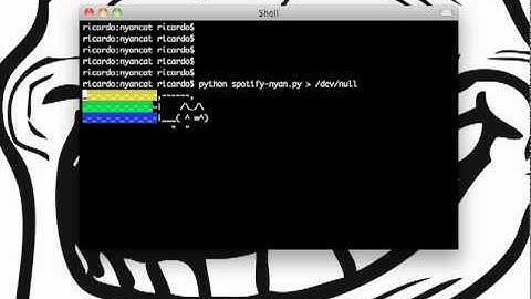 Spotify Python Nyan Cat progress bar!!1