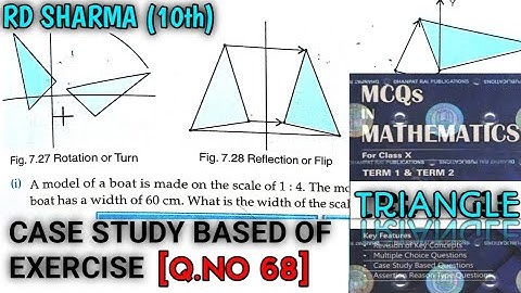 RD SHARMA CLASS 10 TRIANGLE CASE STUDY BASED OF EXAMPLE [Q.NO-68] MATH FEAR | CHAPTER 7 | CBSE