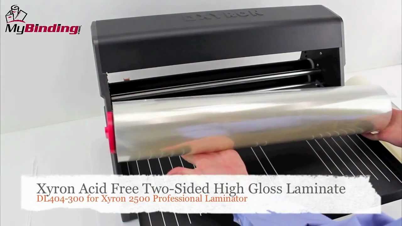 Xyron 2500 Film TwoSided AcidFree High Gloss Laminate Xyron DL404
