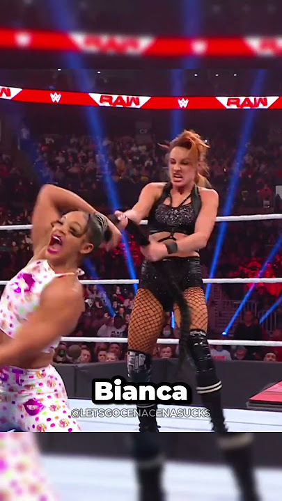 Bianca cut Becky Lynch's hair and she did this... #wwe #beckylynch #biancabelair