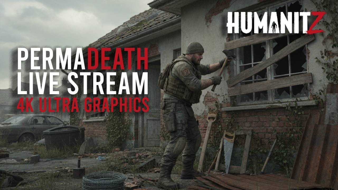 HumanitZ Permadeath Offline LIVE – Relaxing No Commentary Longplay | 4K Cinematic Survival