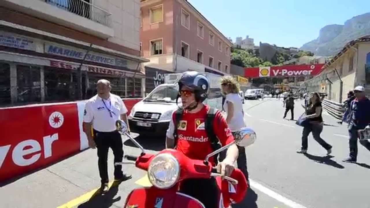 Kimi Räikkönen struggles to enter in the paddock - 2014 Monaco GP - YouTube