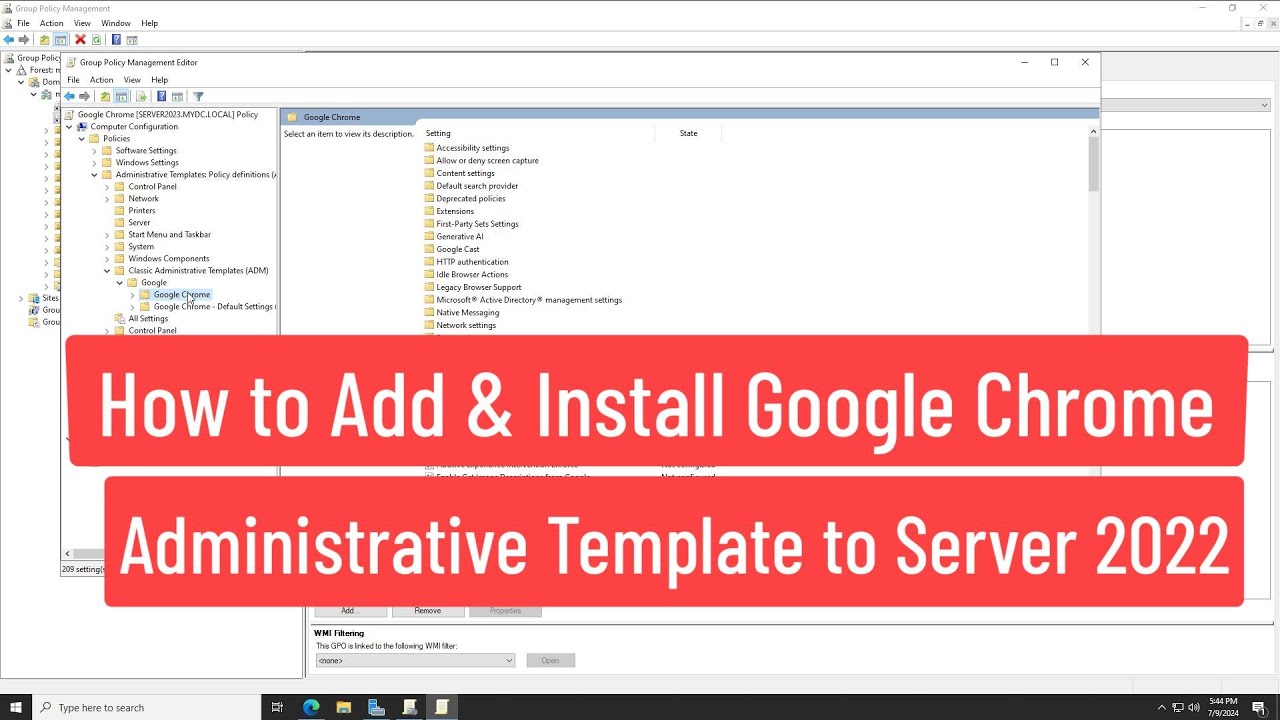 How To Add and Install Google Chrome Administrative Template ADM Into
