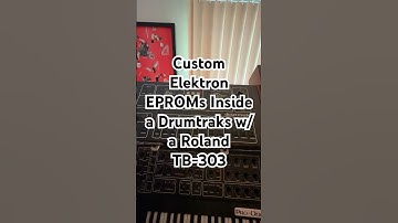 Elektron EPROMs inside a Sequential Circuits Drumtraks. With a Roland TB-303. #drumtraks #tb303