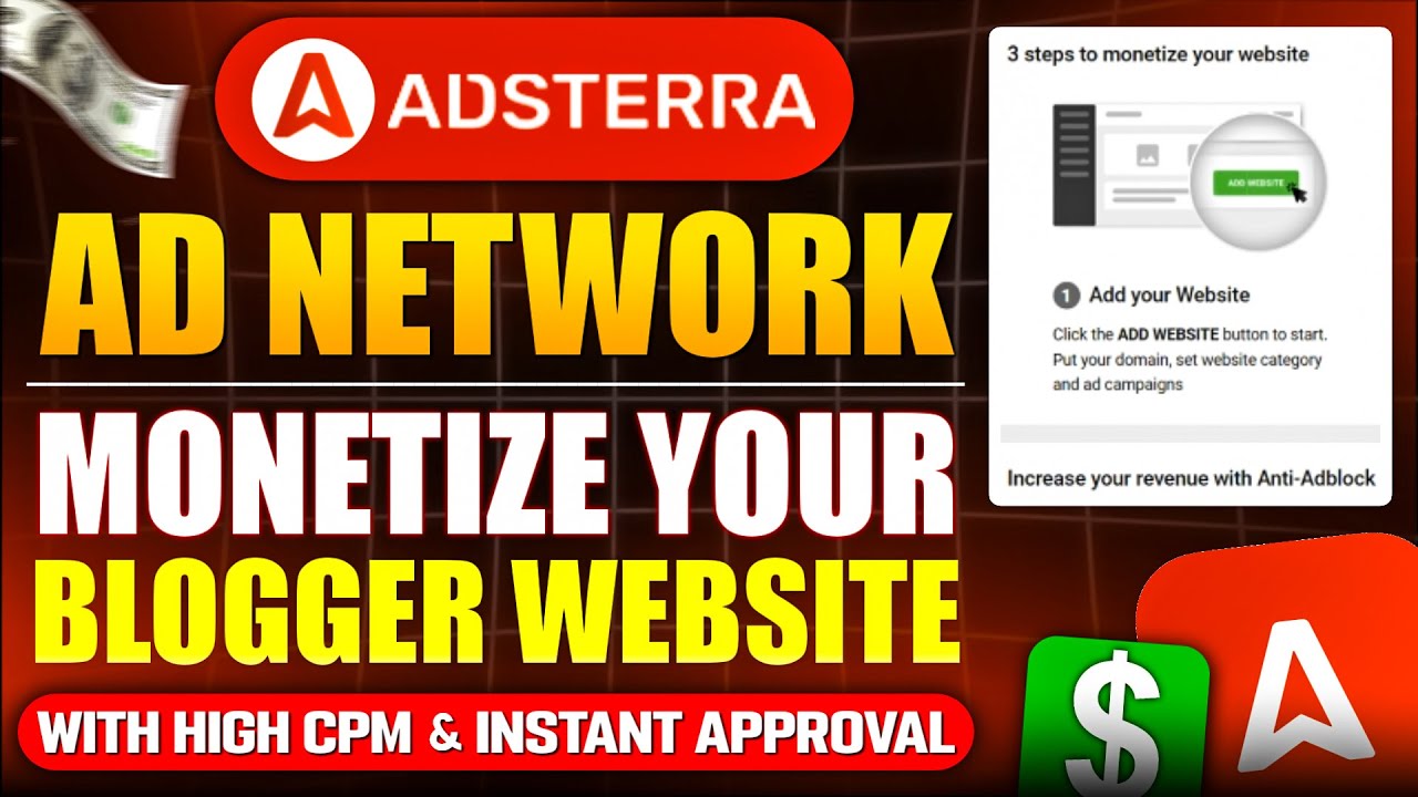 Adsterra Ad Network | Monetize Your Blogger Website With Adsterra