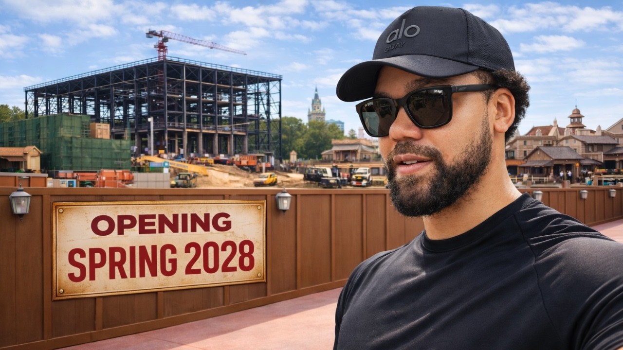 Our First Look at Cars Land Inside Disney's Magic Kingdom - Construction Walls are Everywhere!!