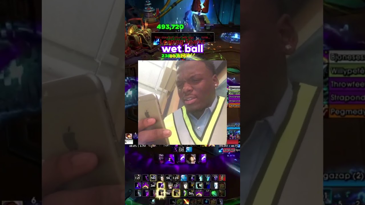 Take ball through wet
