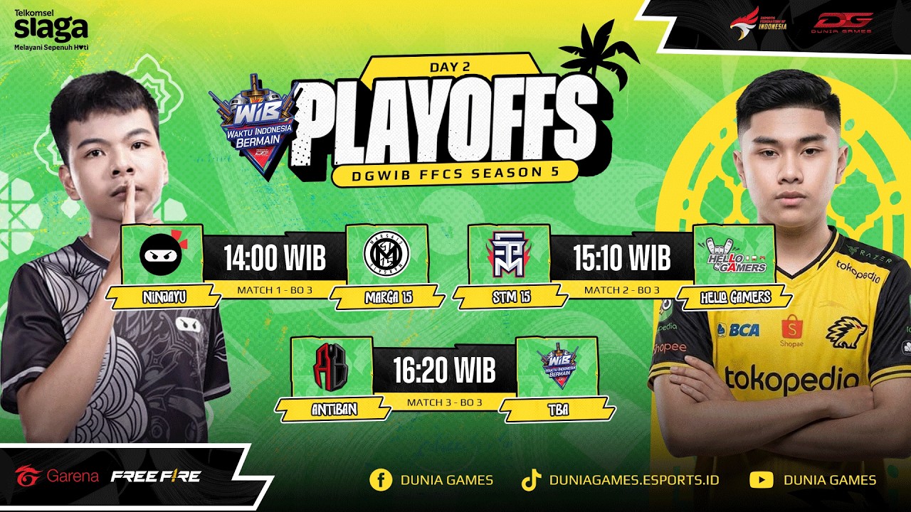 🔴 DGWIB FREE FIRE CLASH SQUAD S5 : PLAYOFFS DAY 2