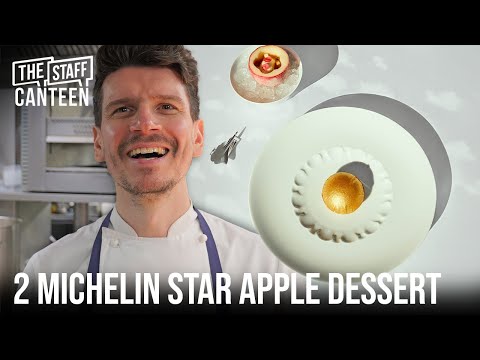 Two Michelin Star Chef Francesco Dibenedetto's apple dessert at Brooklands by Claude Bosi