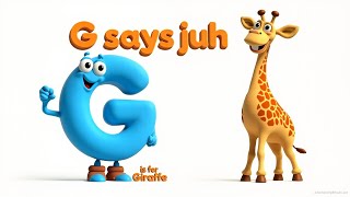 Soft G Sound For Kids G Says Juh Learn Phonics With Giraffe, Gem & Ginger