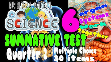 SUMMATIVE TEST SCIENCE 6 QUARTER 2 MULTIPLE CHOICE ORGAN SYSTEMS WORK TOGETHER