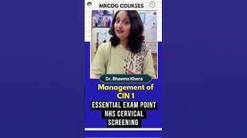 MRCOG Part 2 Recalls CIN Management NHS CErvical screening MRCOG COURSES  Bhawna Khera  #mrcogpart2