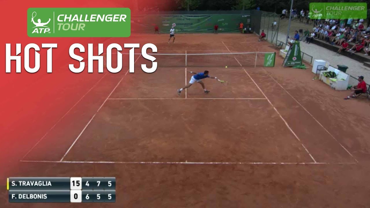 Delbonis Lunging Drop Volley Hot Shot At Todi Challenger 2017