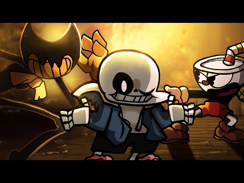 Friday Night Funkin' VS Indie Cross V1 FULL WEEK + Cutscenes & Ending  (Cuphead Sans Bendy) (FNF Mod) 