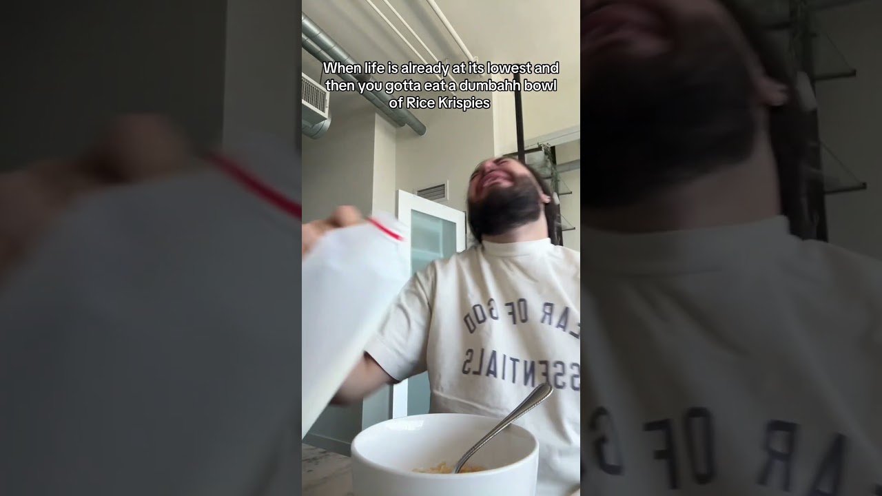 When life is already at its lowest and then you gotta eat a dumbahh bowl of Rice Krispies