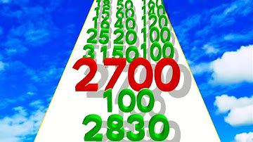 Number Stack 3D - Number Running Game Level Up Numbers (Asmr Gameplay)