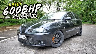 THIS NOS POWERED 600BHP 1.9TDI SEAT IBIZA IS MADNESS..ENDS BADLY