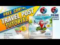 How to Design a Professional Travel Agency Post in CorelDRAW | Free CDR Download