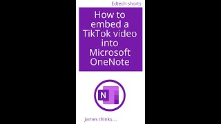 How to embed a TikTok Video into OneNote