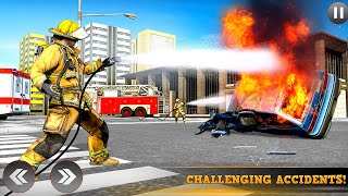 Fire Truck City Rescue Simulator 3D - US Emergency 911 Firefighter Game - Android Gameplay screenshot 4
